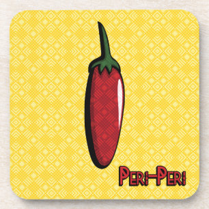Peri-Peri Chili Pepper Plastic Coaster