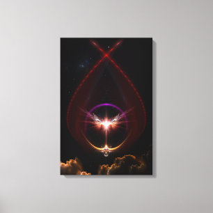Peridin  Fractal Art Wrapped Canvas Print