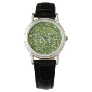 Peridot Birthstone Monogram Personalized Name Watch