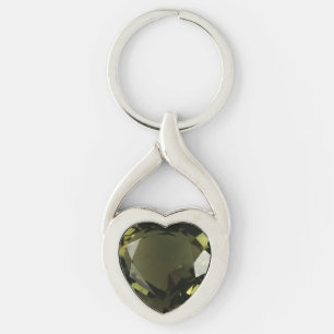 Peridot Heart Keychain
