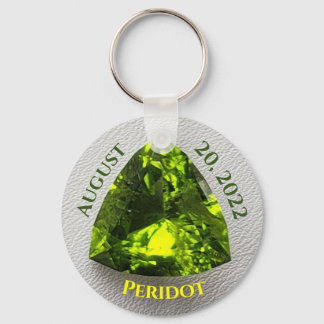 Peridot Trillion Keychain