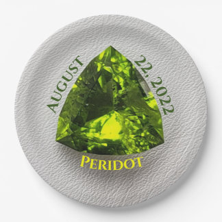 Peridot Trillion Paper Plate