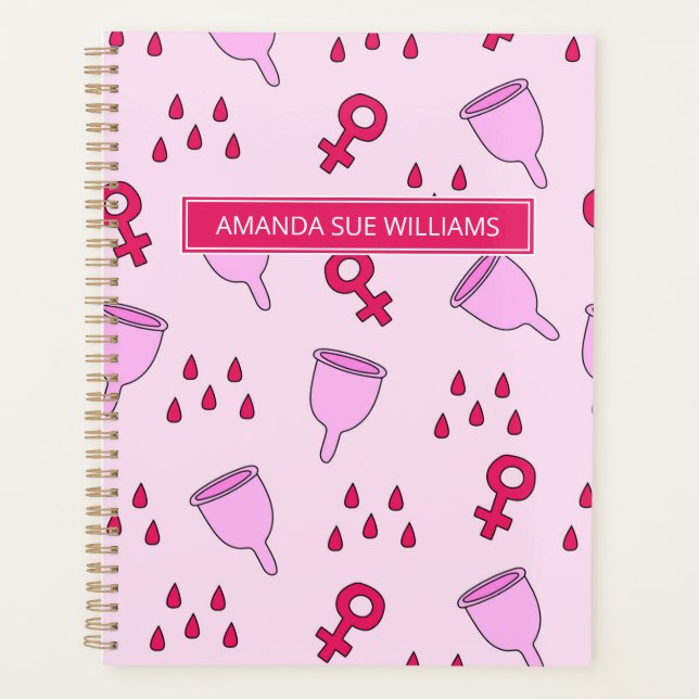 Period / Menstrual Cycle - Your Name /Monogram Not Planner (Front)