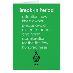 Période de rodage - un poème drôle de rechange de