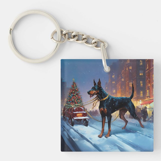 Période festive de Noël Doberman (Devant)