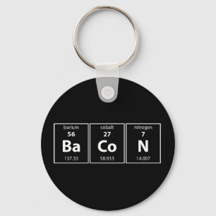 Periodic Bacon Keychain