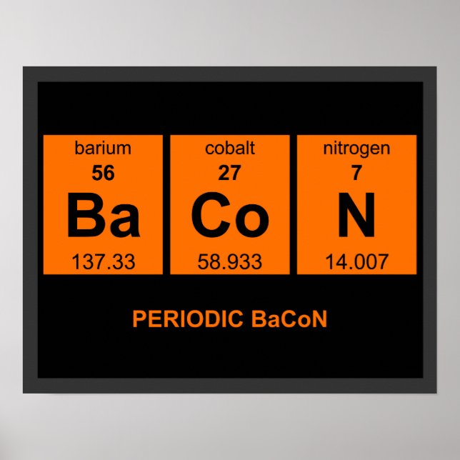 Periodic BaCoN Poster $18.95 (Front)