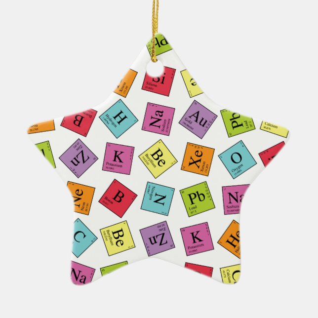 Periodic Elements Ceramic Ornament (Front)