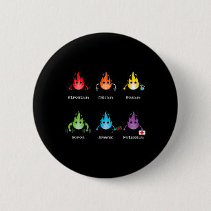Periodic Elements Chemistry Lovers Science Teacher 2 Inch Round Button