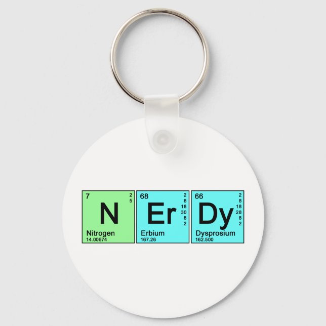 Periodic Nerd Keychain (Front)