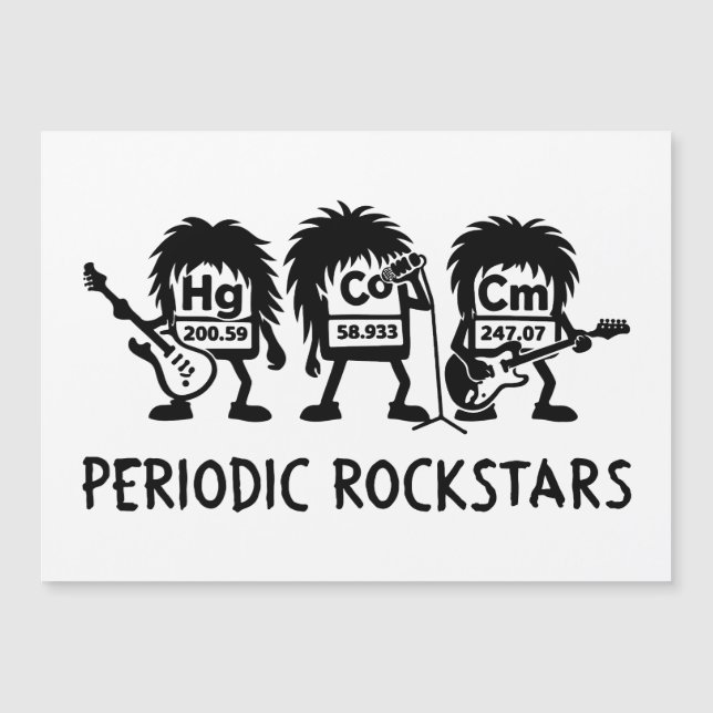 Periodic Rockstars Chemistry Humor (Front)