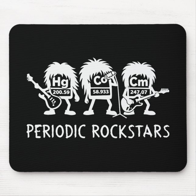 Periodic Rockstars Chemistry Humor Mouse Pad (Front)