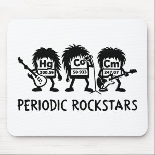 Periodic Rockstars Chemistry Humor Mouse Pad