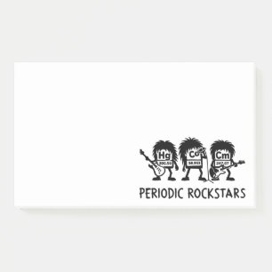 Periodic Rockstars Chemistry Humor Post-it Notes
