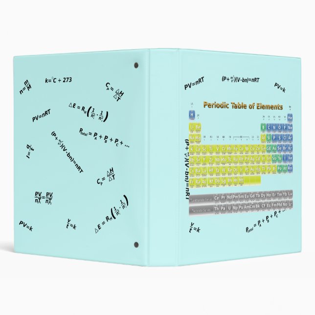 Periodic Table 1 Inch Ring Binder (Background)