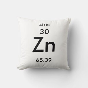 Periodic Table 30 Zinc Pillow