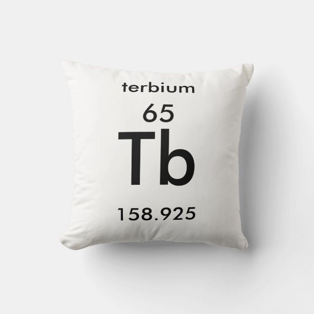 Periodic Table 65 Terbium Pillow (Front)