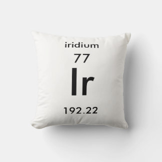 Periodic Table 77 Iridium Pillow
