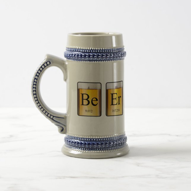 Periodic Table: Be Er Beer Stein (Left)