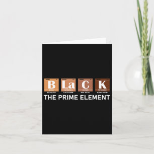 Periodic Table Black The Prime Element  Card