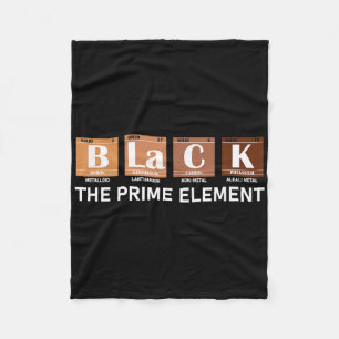 Periodic Table Black The Prime Element Fleece Blanket