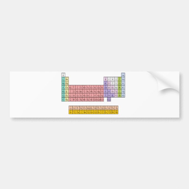 Periodic Table Bumper Sticker (Front)