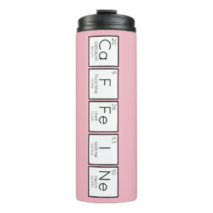 Periodic Table Caffeine Choose a Colour Thermal Tumbler