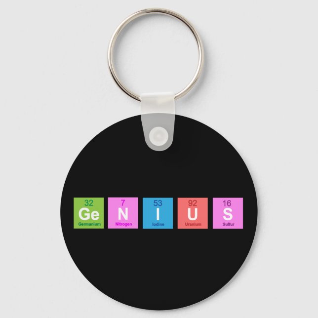 Periodic table chemistry fun keychain (Front)