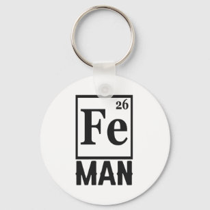 Periodic table Element of a Men Funny Science Gift Keychain