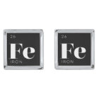Periodic Table Elements Cuff Links // Iron