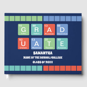 Periodic Table Elements Graduation Party  Guest Book