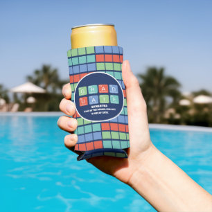 Periodic Table Elements Graduation Party Seltzer Can Cooler