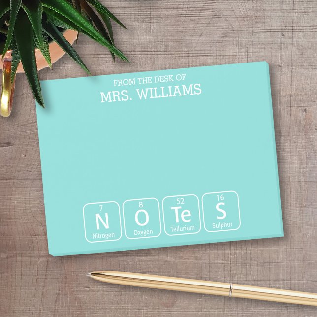 Periodic Table Elements Spelling Notes Teacher (Personalized Post-it Notes for Teachers)