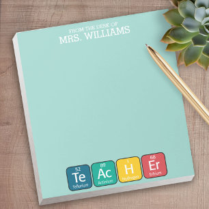 Periodic Table Elements Spelling Teacher - green Notepad