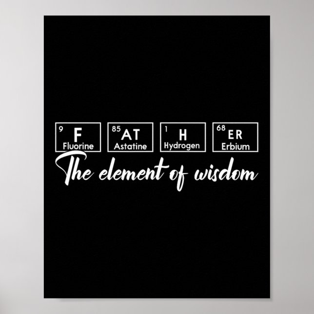 Periodic Table Father Funny Chemistry Dad  Poster (Front)