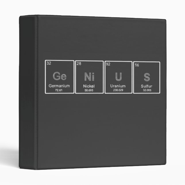 Periodic Table GeNiUS binder (Front/Spine)