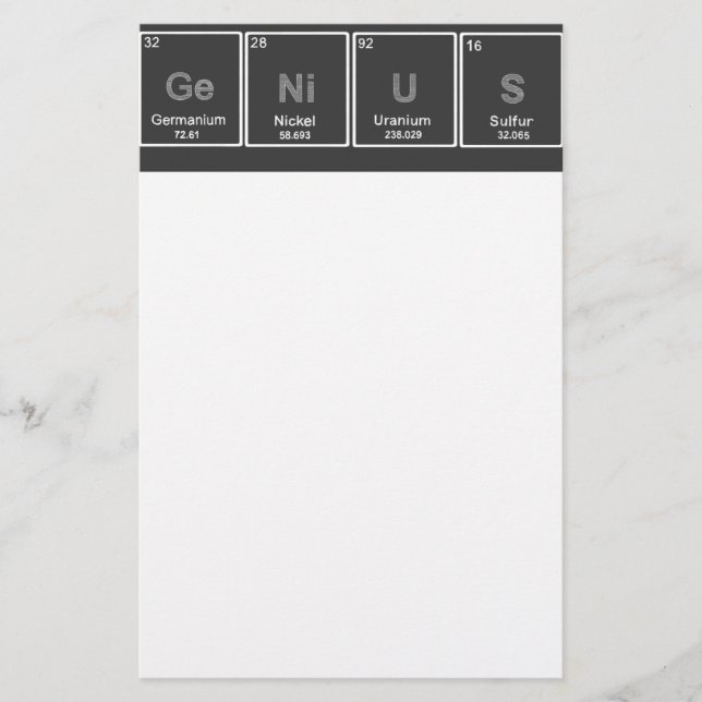 Periodic Table GeNiUS stationary Stationery (Front)