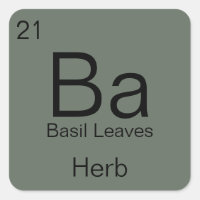 Periodic Table Herb & Spice Label