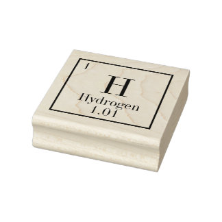 Periodic Table Hydrogen Element Rubber Stamp