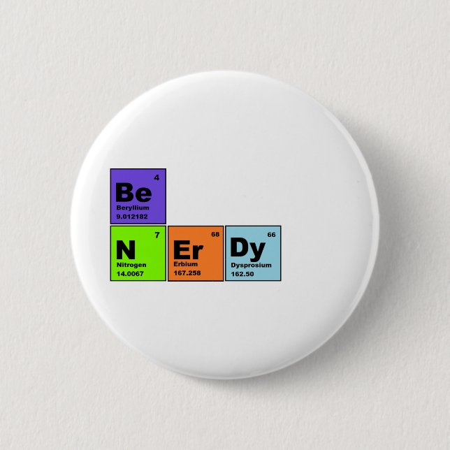 Periodic Table Nerdy Products 2 Inch Round Button (Front)