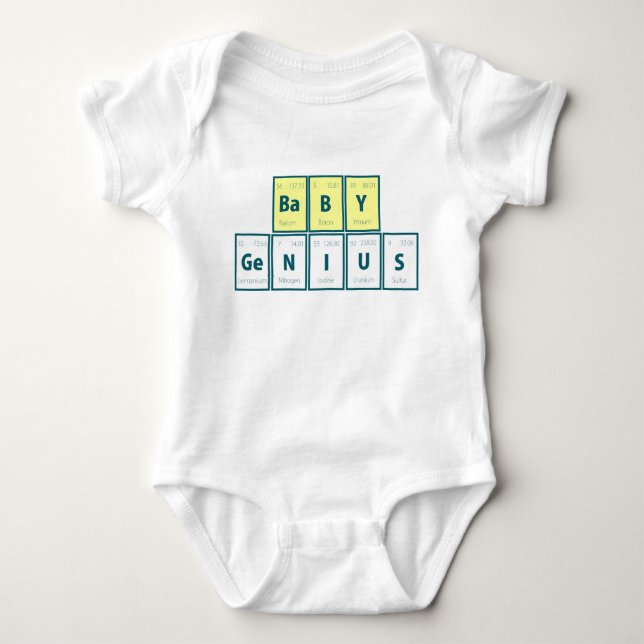 Periodic Table of Elements:  Baby Genius Bodysuit (Front)