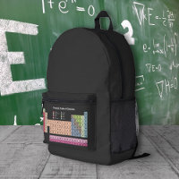 Periodic Table of Elements Black Backpack