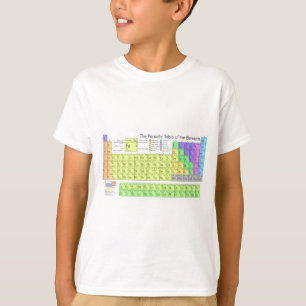 Periodic table of elements colourful boys' t-shirt