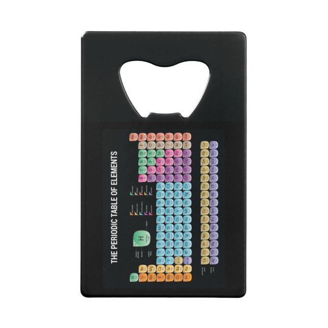 Periodic table of elements credit card bottle opener (Front)