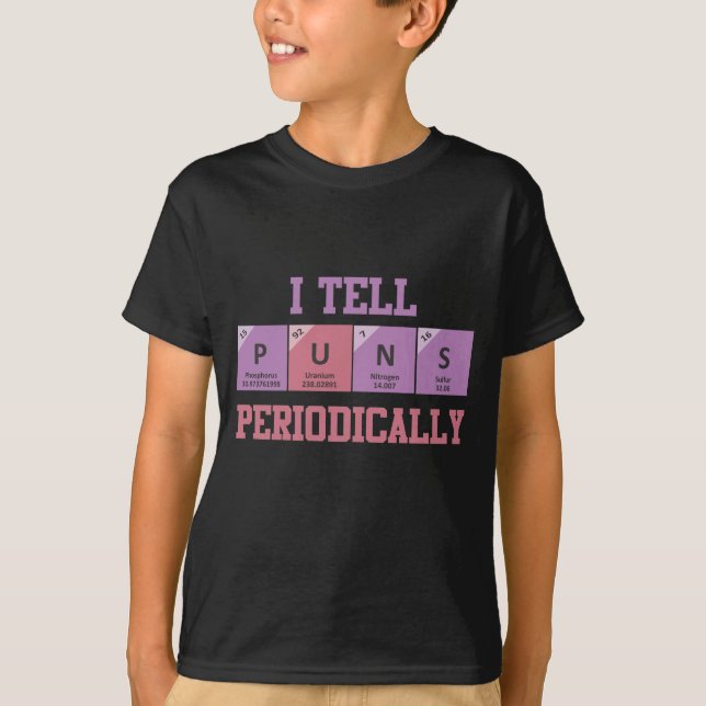 Periodic Table of Elements Funny Science Humor T-Shirt (Front)