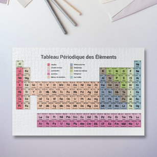 Periodic Table of Elements in French Puzzle