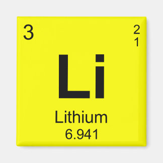Periodic Table of Elements (Lithium) Magnet