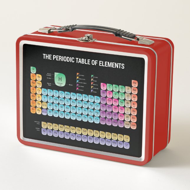 Periodic table of elements metal lunch box (Front)