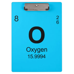 Periodic Table of Elements (Oxygen) Clipboard