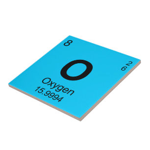 Periodic Table of Elements (Oxygen) Tile